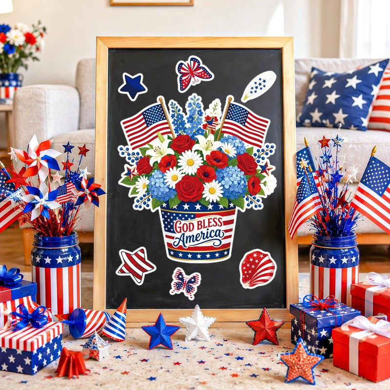 Happy 4th of July Dishwasher Magnet Cover 250th Anniversary God