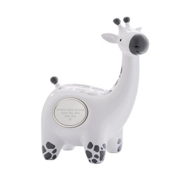THINGS REMEMBERED Engraved Giraffe Ceramic Coin Bank for The New Baby (Free Customization)