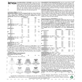 McCall's M7454 Girl's Fantasy Dress Costume Sewing Pattern, Sizes 3-8