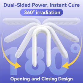 ISTOYO 3-in-1 UV Lamp for Resin, 180 Degree Adjustable, Double-Sided UV Resin Lamp with 36 LED Beads and 7 Time Setting Modes, Quick Curing for Jewellery Making, DIY Craft Decor