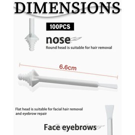 BARRU Pack of 100 Nose Hair Wax, Nose Wax Sticks Applicators Nostril Cleaning Removal, for Nostril Cleaning and Nose Hair Removal, Available for Men and Women