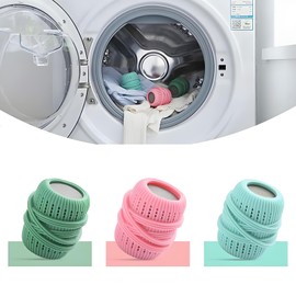 Checkzed Reusable Washing Machine Lint Remover Balls, Anti-Entanglement Laundry Balls,Hypoallergenic Eco-Friendly Washer Balls for Pet Hair and Lint Removal, Compact Cleaning Accessories (3 Colours)