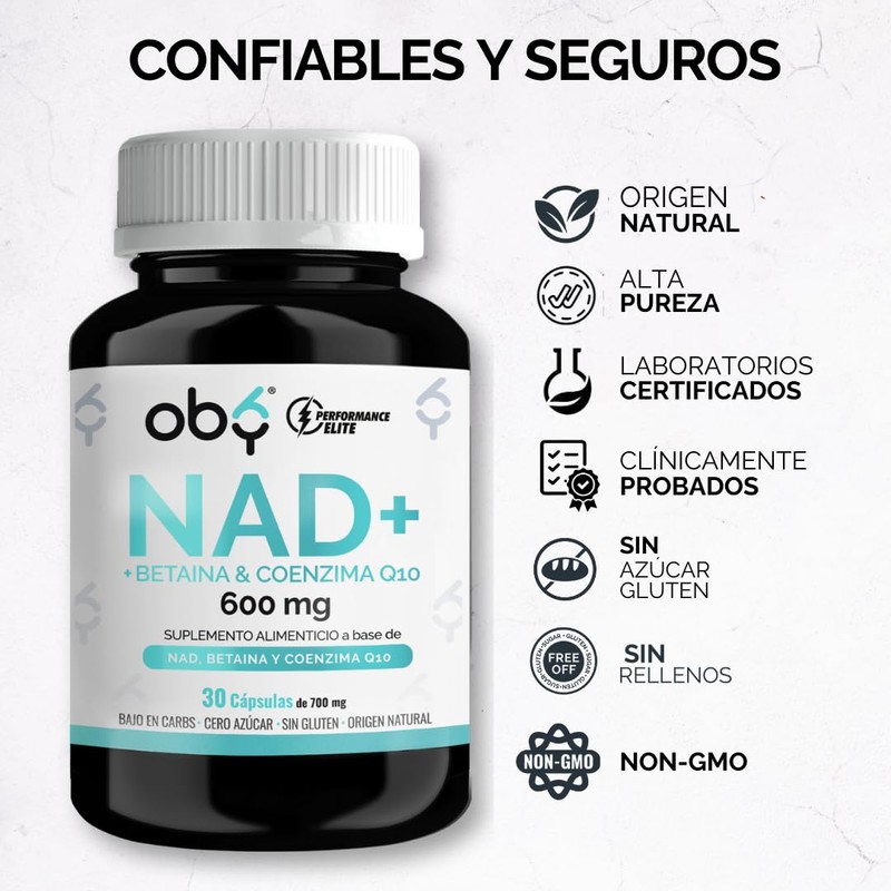 OBY NAD+ | Nad con Betaina y Coenzima Q10 (CoQ10)