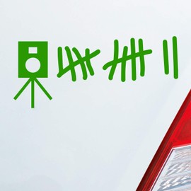 Car Sticker in your favourite colour Radar Control Blitzer Line List Tuning 15x6,5 cm Car Window Sticker, light green