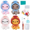 ACRNIGHEET Crochet Kit for Beginners 4PCS Cat Animal Crochet Kit