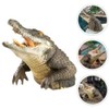 ABOOFAN Floating Crocodile Head Ornament Realistic Pond Decor for Pool