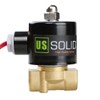 U.S. Solid 3/8" Electric Solenoid Valve 24VAC Air Water Fuel