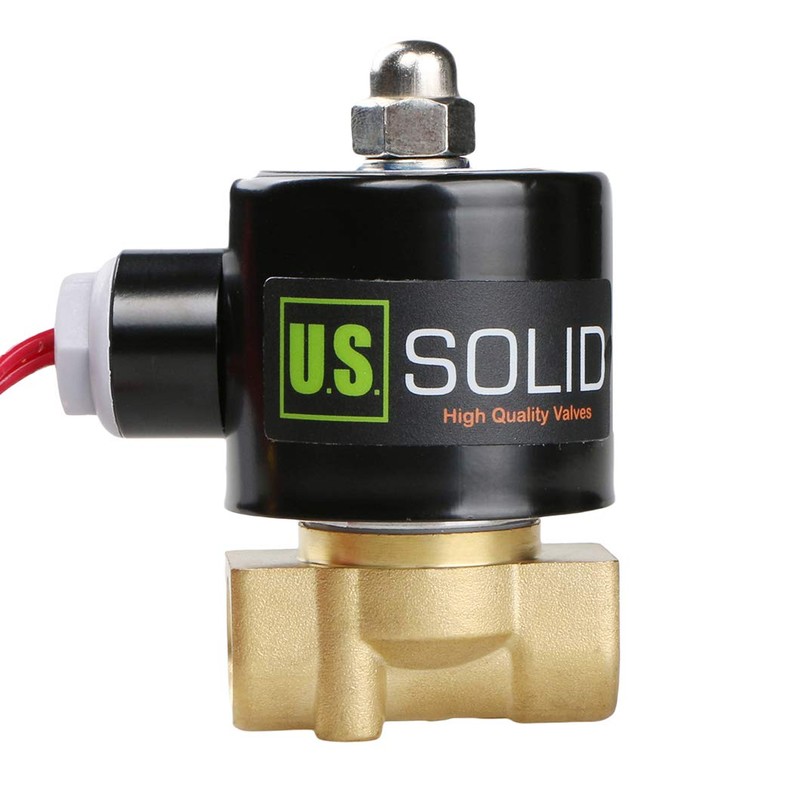U.S. Solid 3/8" Electric Solenoid Valve 24VAC Air Water Fuel