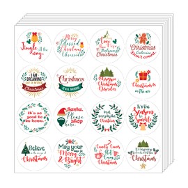 Creanoso Christmas Saying Stickers (10 Sets X 16 Designs) – Sticker Card for Kids – Awesome Stocking Stuffers Gifts for Boys & Girls – Classroom Home Rewards Enticements