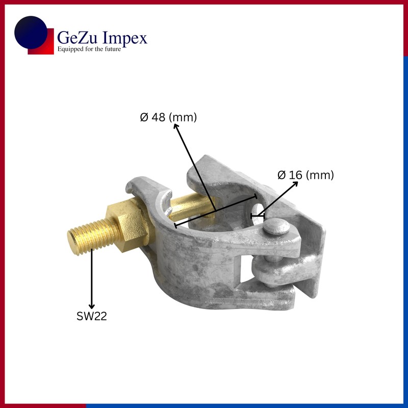 GeZu Impex® Half Coupling 48 mm with Collar Nut SW