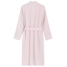 Latuza Women's Seersucker Robe Cotton Bathrobe with Pockets XL Pink Stripe