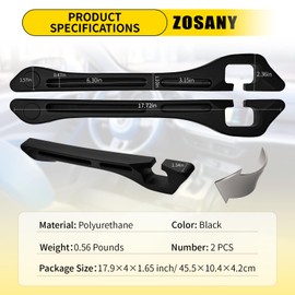 ZOSANY Car Seat Gap Filler 2 Pack, Universal Car Seat Gap Plug Filler 2 in 1, Fill The Gap Between Seat and Console, Seat Gap Filler Crevice Blocker Stop Thing from Dropping for Car SUV Truck Black