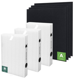 HPA300 HEPA Filter Replacement for Honeywell Air Purifier Filter 3 HRF-R3 Ture R HEPA Filter Replacement 4 Pack Carbon Pre Purifier Filters, HPA300 HPA304 HPA5300 HPA8350 by APPLIANCEMATES