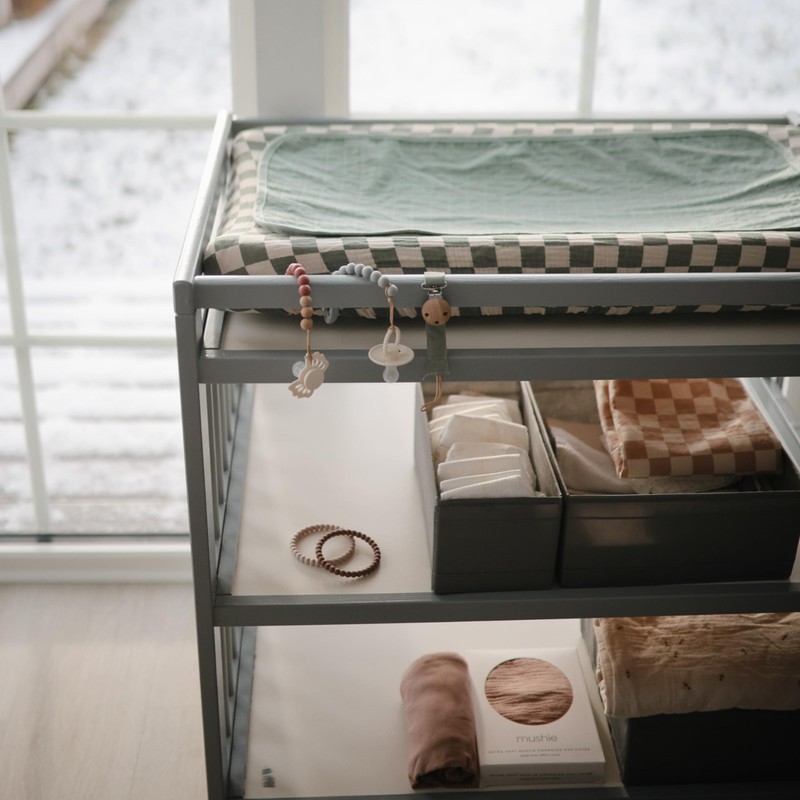 mushie Waterproof Changing Pad Liners | 100% Organic Cotton |