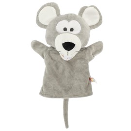 LUOZZY Interesting Hand Puppet Interactive Plush Animal Puppet for Kids Rat Puppet Toy for Storytelling Reading Prop (Gray)