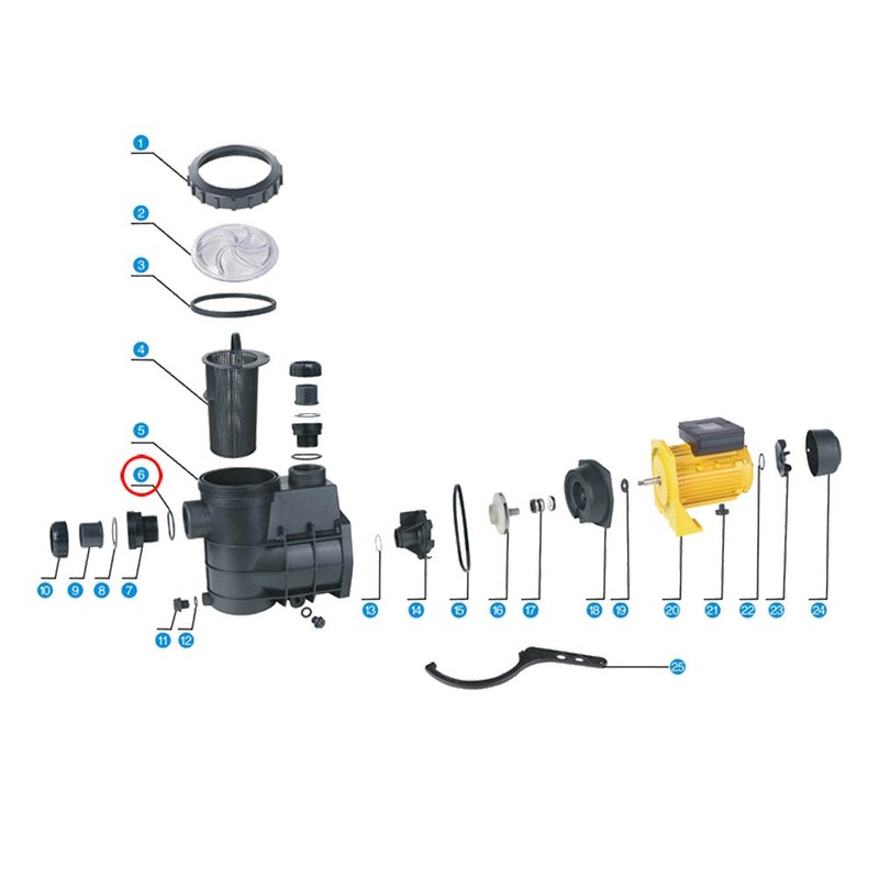 Spare Part Swimming Pool Pump WilTec-550/750 O-Ring 1