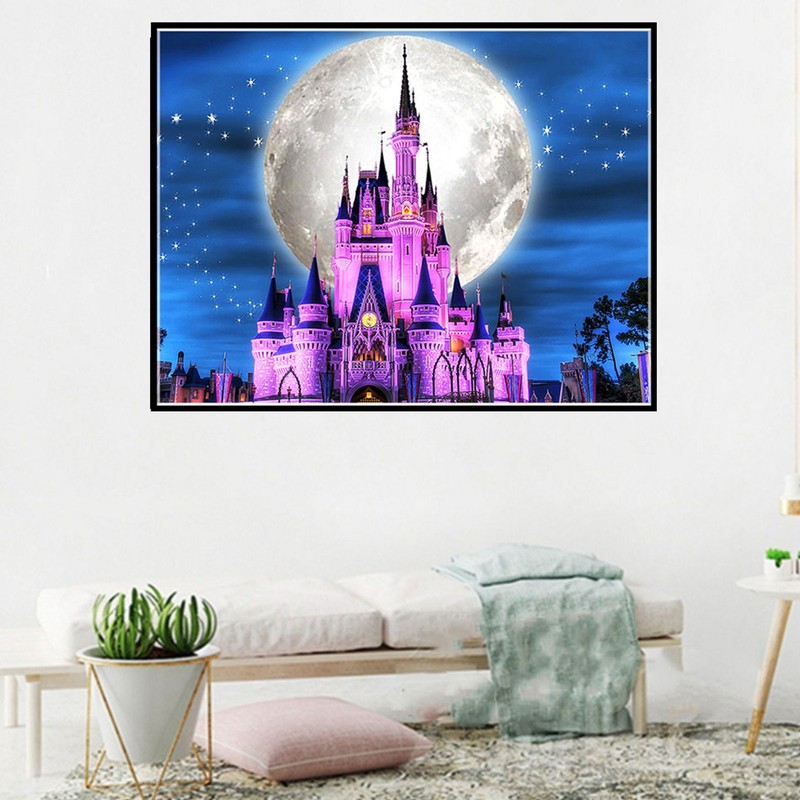 DIY Diamond Painting Kit Castle Embroidery Arts Craft Picture for
