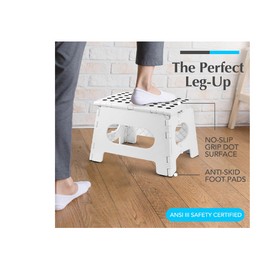 georglasko_8 Folding Step Stool Sturdy Support Lightweight Laundry Adults Kids Safe Bathroom