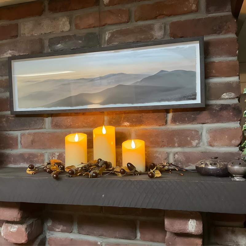 Lezonic Rechargeable Flickering Flameless Candles Battery Operated with Remote and