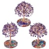 Nupuyai Amethyst Crystal Money Tree with Agate Slice Base, Energy