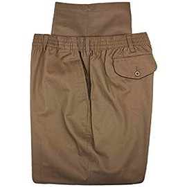 Falcon Bay Big & Tall Fully Elastic Waist Casual Pant - Khaki (48W x 30L)