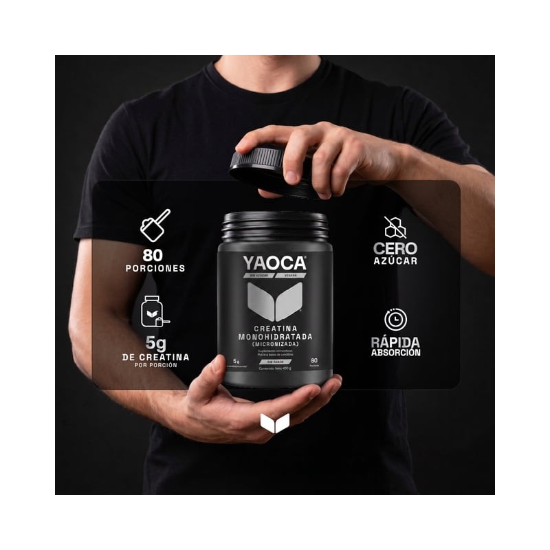 Suplemento alimenticio YAOCA creatina monohidratada 400 g