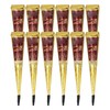 12pcs Temporary Tattoo Paste Cone Body Art Painting Drawing Paste