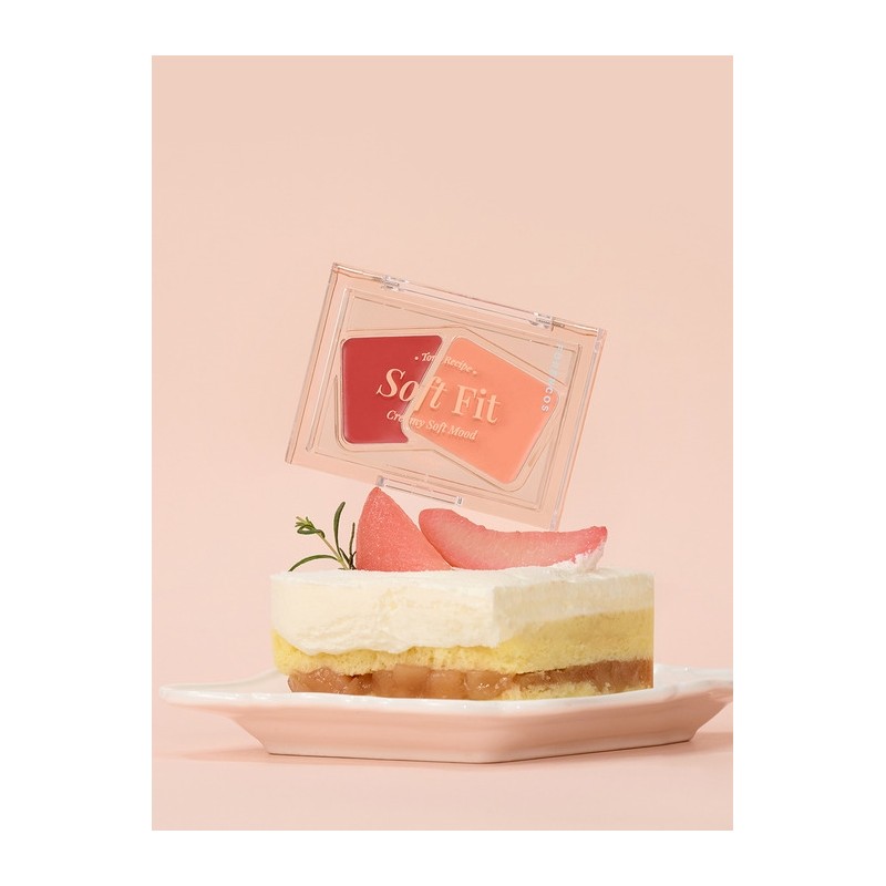 Soft Fitting Cream Blusher (+Heart Finger Puff SET Complimentary) /