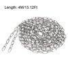 sourcing map Stainless Steel 304 Hardened Proof Coil Chain 4m