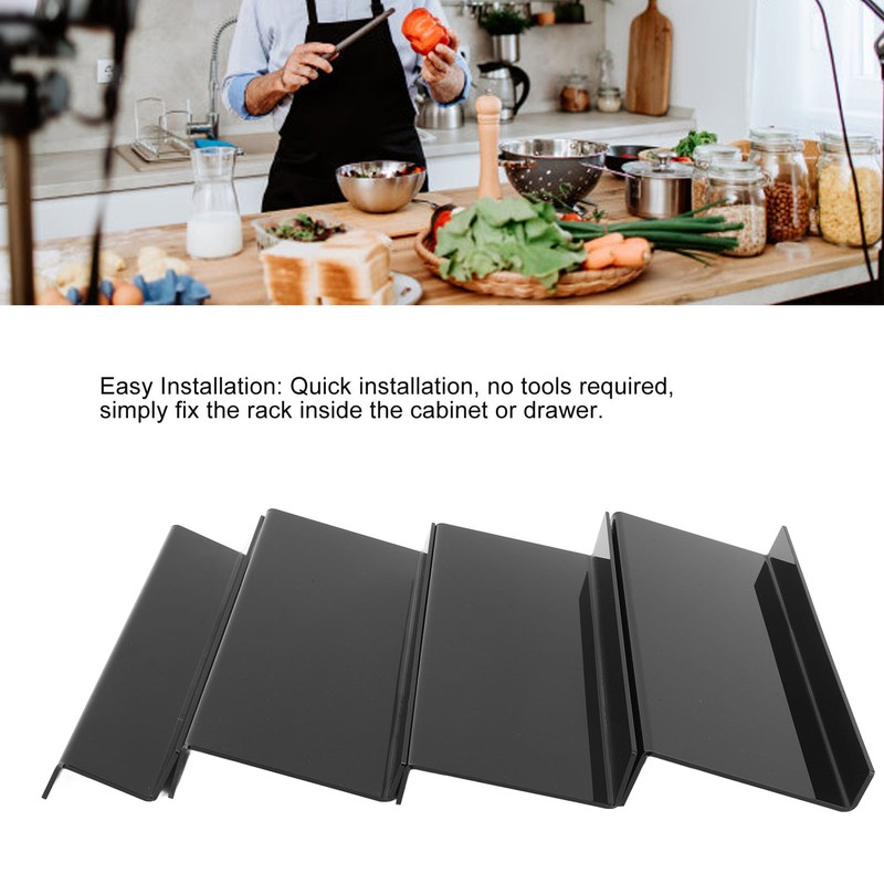 Spice Drawer Organizer 4 Tier Spice Drawer Insert Adjustable Large