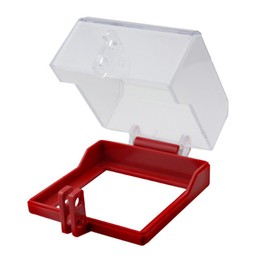 Hdtyyln 1 Pcs Emergency Stop Button Cover, Transparent Stop Button Cover, Push Button Cover, Removable Base Cover, Box Type, Push Button Switch Protector for Emergency Stop Button