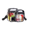 2 Pcs Clear Crossbody Bag, Shoulder Bag with Zipper for