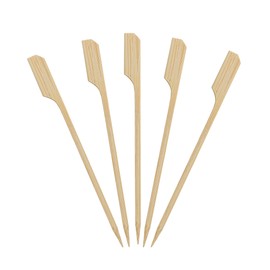 KingSeal Natural Green Bamboo Wood Paddle Picks, Skewers for Appetizers and Cocktails, 4.5 Inches - 2 Packs of 100 Each (200 Count)