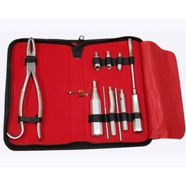 Equinez Tools Equine Burgess Set – 11 PCS Hand Crafted Stainless Steel Horse Dental Extraction Kit – Veterinary Instruments for Large Animal Oral Care – Premium Quality Carry Case Included