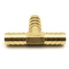 AHFMANG 3 PCS Brass Tee Barb Fitting 3/8" × 3/8"