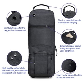 Healvaluefit Oxygen Tank Backpack O2 Cylinder Carrying Holder Bag for Tank D/M-15, JD/M-22 (Black)