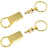 Gold Rectangle Quick Release, Pull Apart Valet Keychain Accessory Detachable