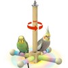 Pawfly Natural Wood Spinning Bird Standing Perch, 360 Degree Rotatable