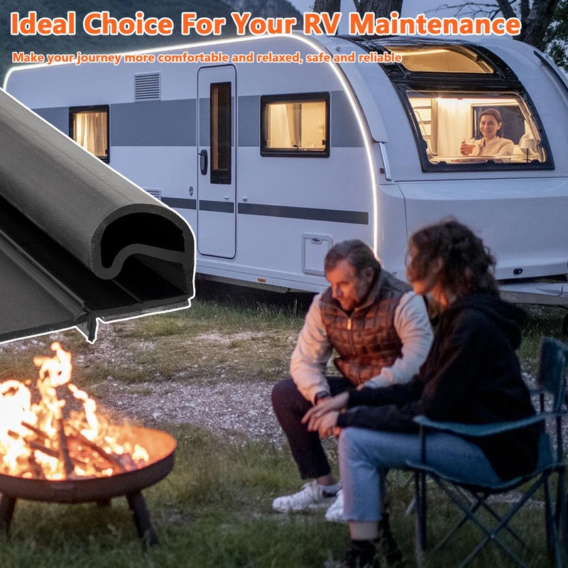 10FT RV Slide Out Rubber Seal, 1” D Bulb and