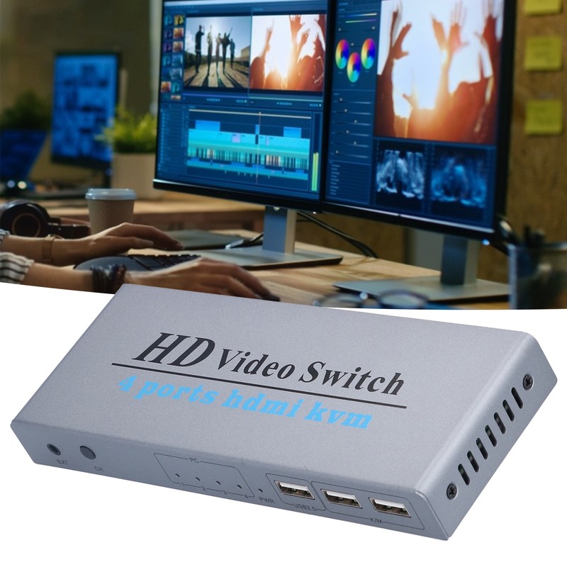 KVM Switch 4 Input 1 Output 4 Port HighDefinition Multimedia