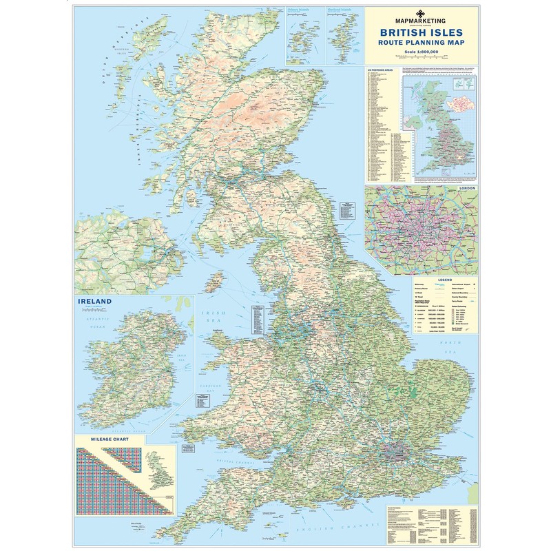 British Isles Road Map Jigsaw Puzzle 1000pc