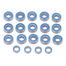 19Pcs RC Wheel Bearing Kit, Stainless Steel RC Car Sealed Bearings for Traxxas 1/10 2wd Slash Stampede Rustler