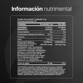 Probióticos para Mujer con 120 cápsulas  60 Billones con Bromelina e Inulina de Agave  12 Cepas para Salud Digestiva, Flora Intestinal y Bienestar... 