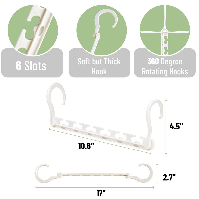Mr. Pen- Space Saving Hangers for Clothes, 20 pcs, White,