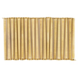 Evoges M3.5 x 50mm Long Flat Head Electrical Machine Screws for Flat Plate Sockets Switches Plugs, Steel, Countersunk, Slotted, Brass, Pack of 20