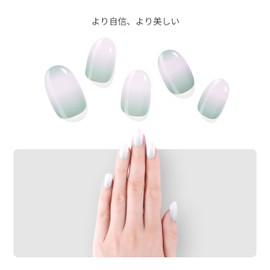 Topforce Thin Gel Nail Seal, Curing Type (16 Pieces) Nail Seal, Curing Type, Gel Nail Seal, For Hand, Just Stick, Long Lasting, Gel Nail Seal, Cured Nail, Popular Design, Easy Off