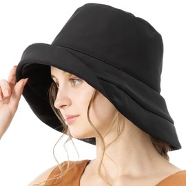 Loo&c Women's Hat, 100% Light Blocking, UV Protection, Large Size, Wide Brim, UV Charmant Hat, Light Shielding Premium, Ice Pack Pocket, Neck Guard Included, UV Protection, Chin Strap, Adjustable Size