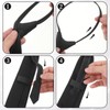 2PCS Men's Clip-on Ties - Solid Uniform Pre-tied Adjustable Neck