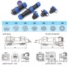 HangTon TY28 9 Pin 10A Circular Electrical Waterproof Connector Male