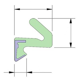AQUAMAC 21 Draught Strip Seal - AQ21W White - 1m
